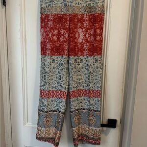 Zara Floral Silk Pants
